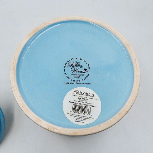 The Pioneer Woman Fresh Garlic Keeper Spring Bouquet Floral Stoneware 2019 - Picture 9 of 9